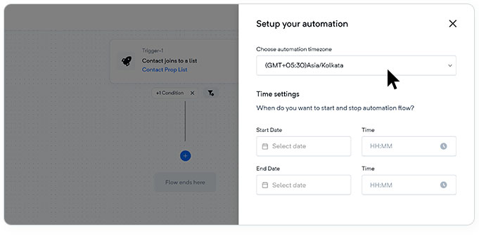 settings screen